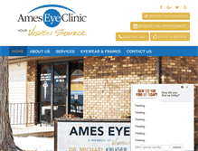 Tablet Screenshot of ameseyeclinic.com